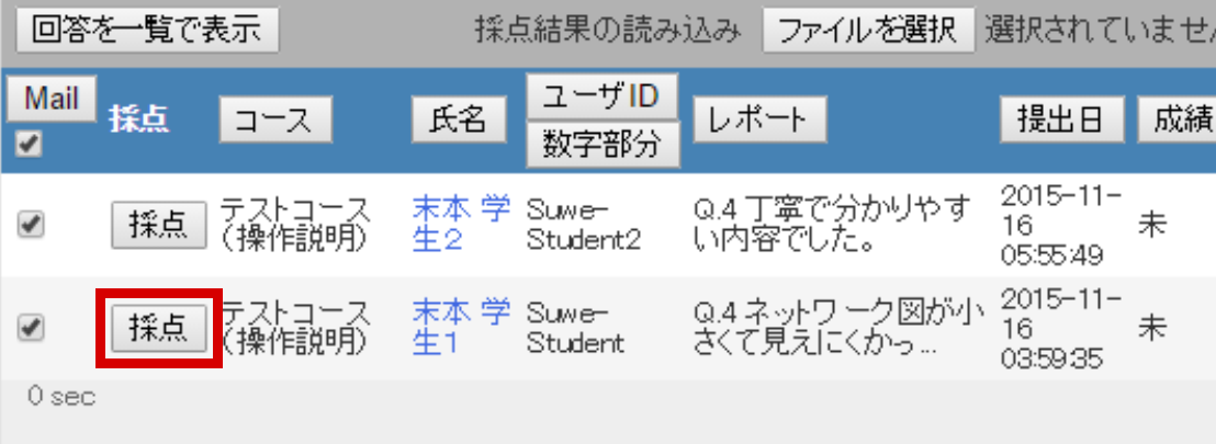 テスト結果の確認